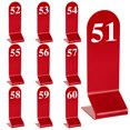 thumbnail image 2 of Aspire 10 Pcs Numéros de Table en Acrylique, Panneau de Style Tente, Carte de Numéro de Table Double Face pour Restaurant-Rouge-Numéro 51to60, 2 of 6