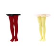 thumbnail image 1 of 2 Pack(YE1 1PCS & RD3 1PCS) Multipack Rompers for Leggings Pantihose Stretchy Basic Full Length Ballet Dance Pants Pantyhose for Spring Summer Stocking, 1 of 4
