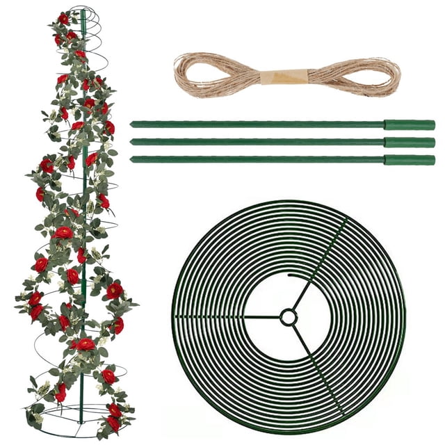 Generic Spiral Plant Support Stretchable Rustproof Metal Climbing Vegetable Tomato Cage