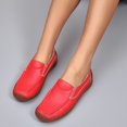 thumbnail image 3 of B91xZ Mocassins à Enfiler pour Femmes Mocassins de Conduite Décontractés Chaussures Bateau à Enfiler Mode Confort Ballerines, Rouge 8, 3 of 5