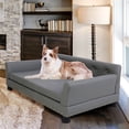 thumbnail image 1 of Wisfor Grand Canapé-Lit pour Chien Extra Grand en Cuir Microfibre de Luxe, Canapé Surélevé pour Animal, Lit de Détente, 1 of 9