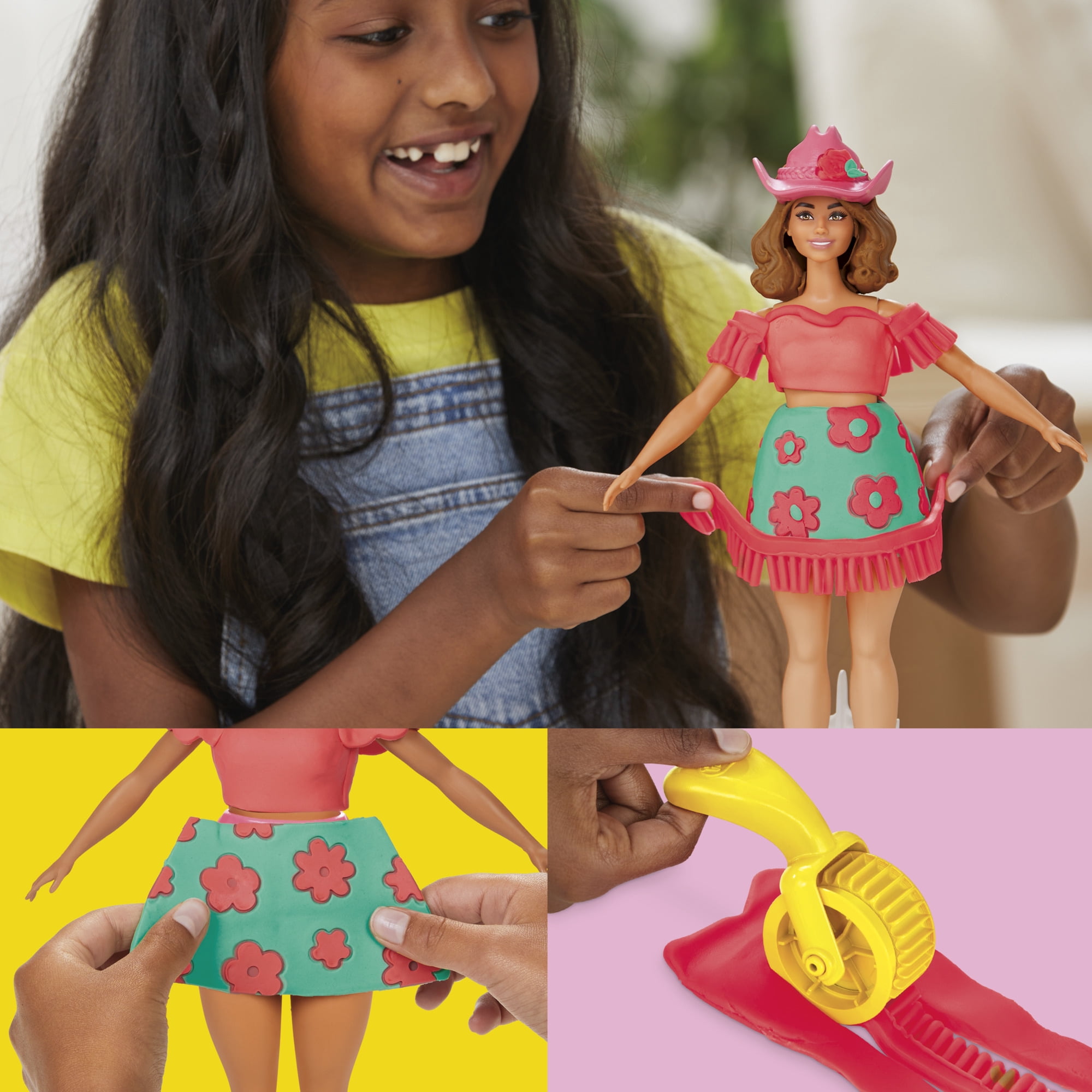 Play-Doh Barbie Florals and Fringe Doll Set