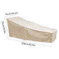 thumbnail image 2 of Peahefy Housse de Meuble, Housse de Chaise d'Extérieur, Housse de Mobilier de Jardin et de Patio Imperméable, Housses de Protection pour Chaise Longue d'Extérieur, 2 of 8