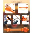 thumbnail image 4 of Heavy Duty PTO Drive Shaft with Slip Grip assembly – Series 4, 1-3/8" 6-Gear coupling Both Ends – Carburized Steel for Bush Hog, Rotary Cutter, Finish Mower – Adjustable Telescopic Design, Orange, 4 of 5
