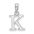 thumbnail image 1 of Diamond2Deal 14K White Gold Block Letter K Initial Pendant for Women, 1 of 6