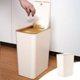 thumbnail image 1 of Chmadoxn Kitchen Storage & Organization, Plastic Garbage Container Bin With Press Top Lid, White,Beige,Gray,Plastic Garbage Bin,Wastebasket For Home,Kitchen,Bathroom,Garage garbage bin, 1 of 8