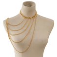 thumbnail image 1 of thinsony Body Chain Multi layers One Shoulder Jewellery Tassels Necklaces Golden A, 1 of 9