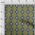 thumbnail image 1 of oneOone Silk Tabby Fabric Leaves & Floral Block Print Sewing Fabric BTY 42 Inch Wide, 1 of 4