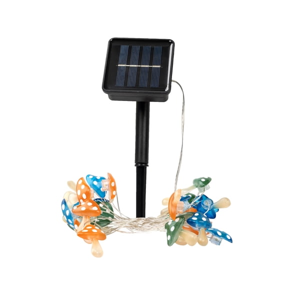 Guirlande lumineuse solaire d'extérieur Mainstays 30CT DEL en forme de champignon