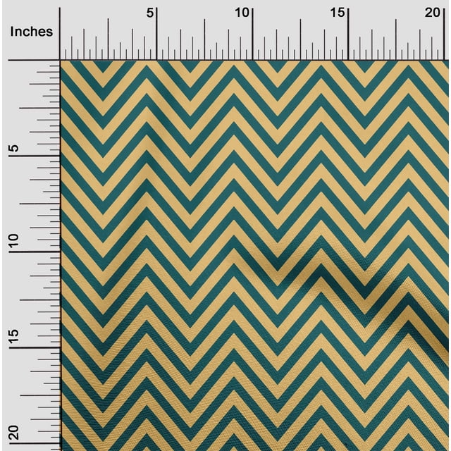 oneOone Cotton Poplin Fabric Chevron Geometric Printed Craft Fabric BTY 56 Inch Wide