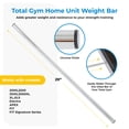 thumbnail image 3 of Total Gym Barre de Poids d'Exercice Olympique de 29 Pouces, Haute Résistance, Argent, 3 of 9