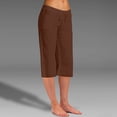 thumbnail image 2 of Timegard Plus Size Cotton Linen Drawstring Capri Pants for Women, 4X-Large, 2 of 6