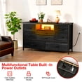 thumbnail image 3 of 8 Dresser TV Stand with Power Outlet & LED Light, 55'' Wide TV Stand with 8 Deep Drawers for Bedroom, Chest of Drawers with AC Outlets and 2 USC Ports, 3 of 9