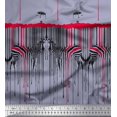 thumbnail image 1 of Soimoi Gray Poly Georgette Fabric Umbrella & Wild Animal Skin Print Fabric by The Yard 42 Inch Wide, 1 of 3