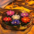 thumbnail image 4 of 6 Pcs Decoration Floating With Lights Plastic Flower Plastic Flower Artificial Traditional Indian Decor For Puja Home Party Decoration, 4 of 9