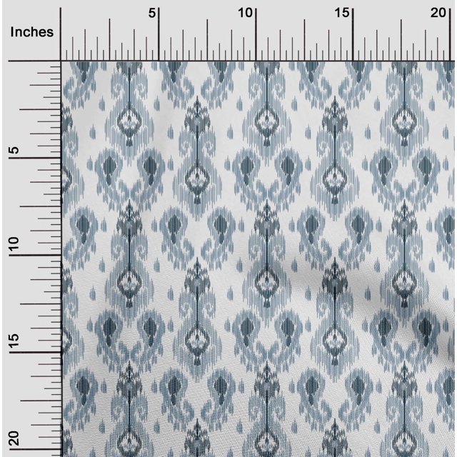 oneOone Viscose Jersey Fabric Paisley Ikat Decor Fabric Printed BTY 60 Inch Wide