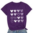 thumbnail image 1 of Meichang T-Shirts de la Saint-Valentin pour Femmes Mignons Cœur Graphique Manches Courtes Col Rond Coupe Ample Cadeaux de la Saint-Valentin, 1 of 3