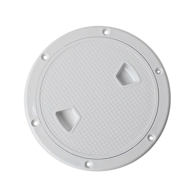 relayinert Marine Boat RV White Access Hatch Cover Plate Screw Deck Out 6 inch 1 Pc