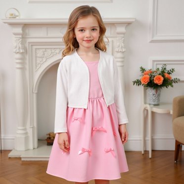 Girls Ribbed Knit Dress with Bow Tie Detachable Sleeveless and Matching Top for Autumn Fashion Outfits Clothes for Baby Girl Baby Saddle Blanket 3 Month Baby Girl Shy Girl Clothes Mommy and Girl