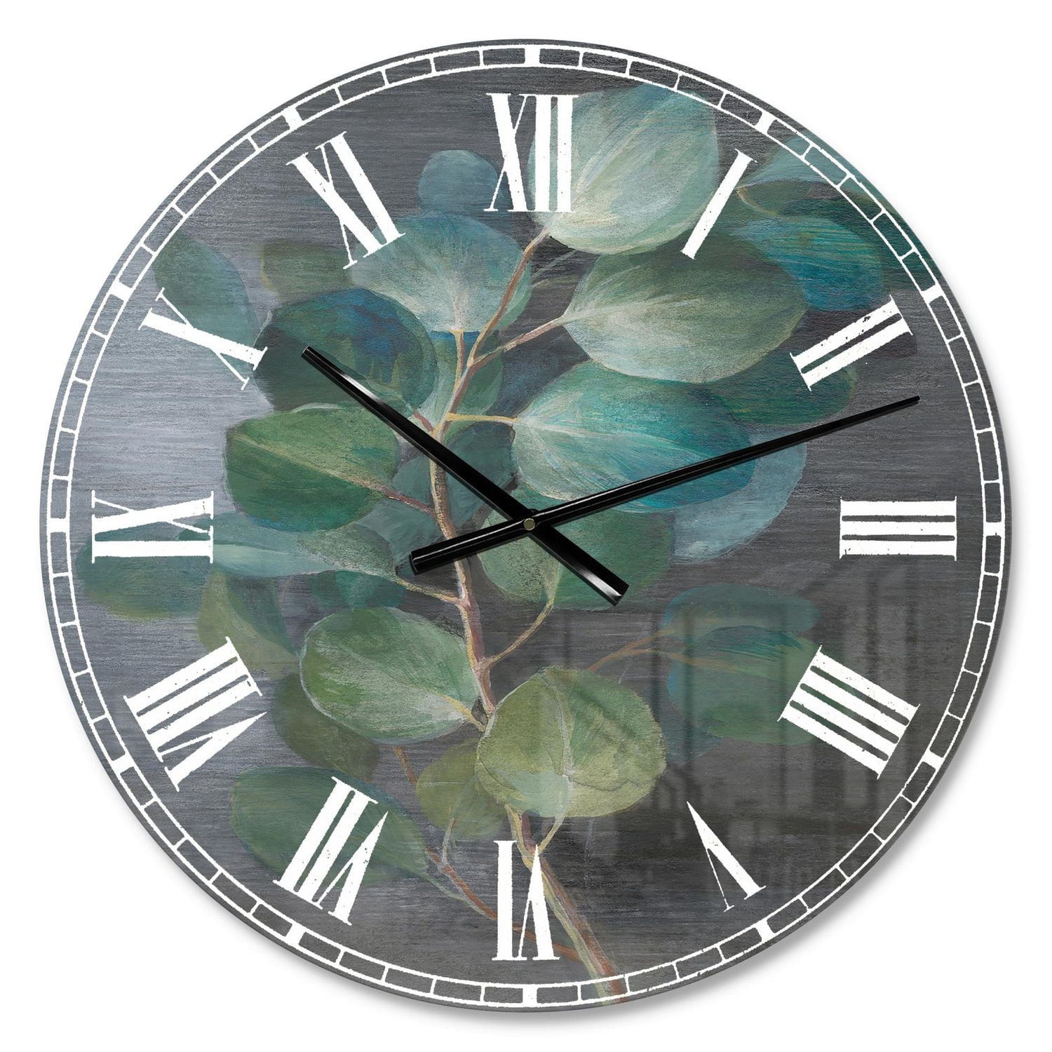 Designart Feuilles fraîches je horloge murale