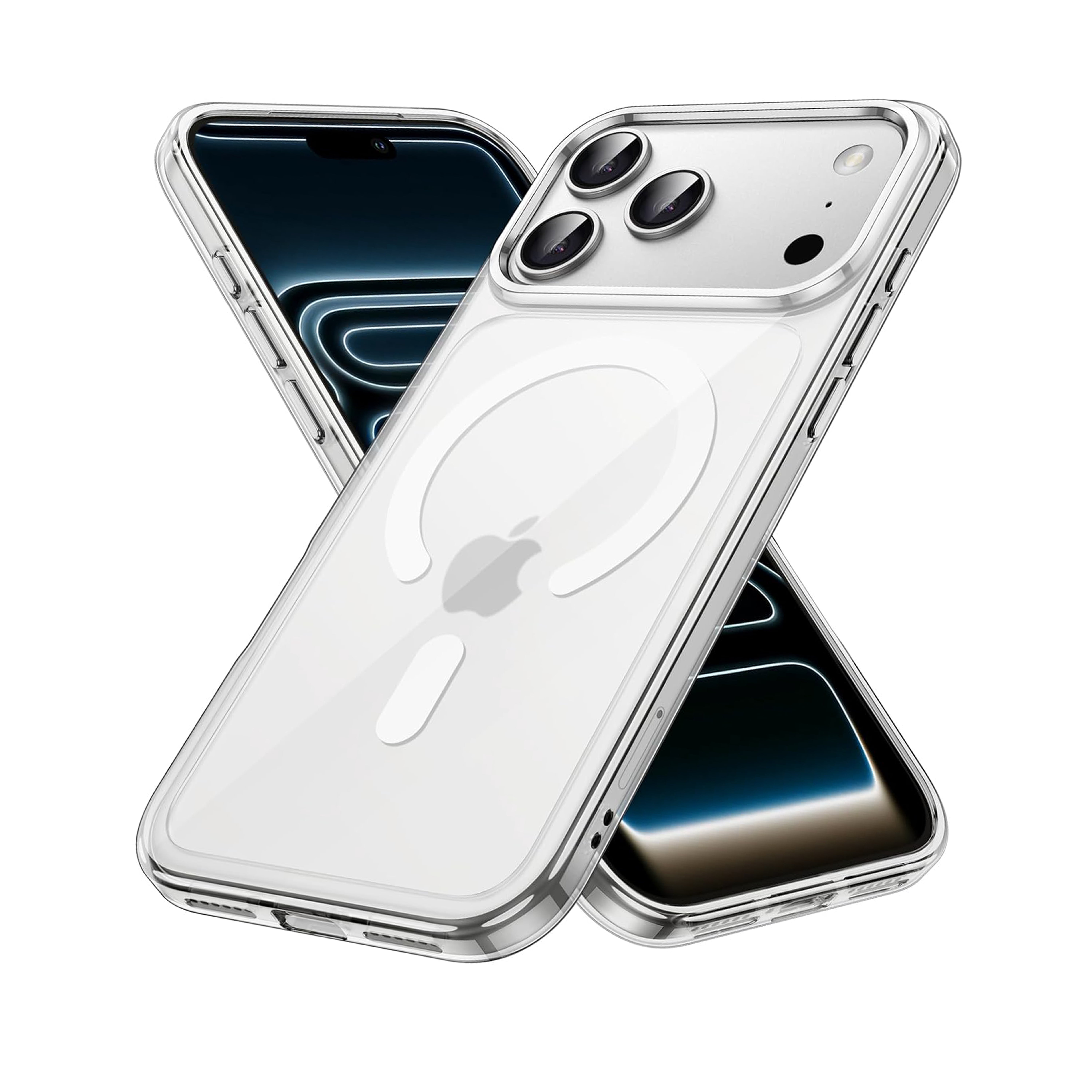 Onn. Étui en silicone résistant, compatible MagSafe, léger, à profil mince avec protection supérieure contre les chutes jusqu'à 1,8 m/6 pi pour iPhone 17 Pro Max
