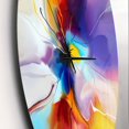thumbnail image 2 of Designart 'Creative Flower in Multiple Colors ' Farmhouse wall clock, 2 of 4