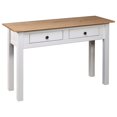 thumbnail image 3 of vidaXL Console Table White 110x40x72 cm Solid Pine Wood Panama Range, 3 of 5