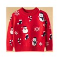 thumbnail image 2 of Children Cartoon Basic Jumpers Christmas Style Winter Thick Sweater Daily Outfit, 2 of 9