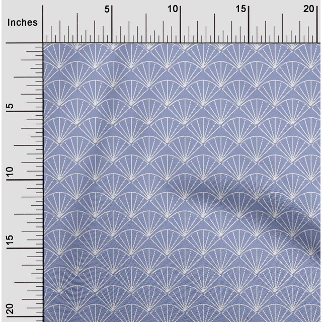 oneOone Cotton Silk Fabric Shell Geometric Sashiko Print Fabric by The Yard 42 Inch Wide