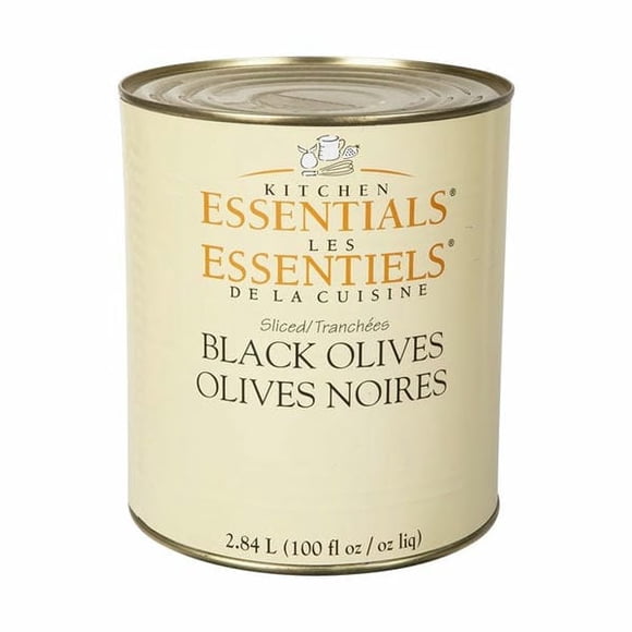 Kitchen Essentials Olives Noires Mûres Tranchées 2,84 L/100 Oz
