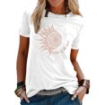 thumbnail image 1 of MAWCLOS Hauts pour Femmes T-Shirt à Imprimé Tournesol T-Shirt à Manches Courtes Tee Mode Travail Col Rond Haut Blanc TG, 1 of 3