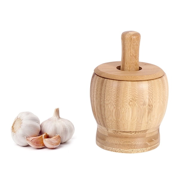 Dvkptbk Mortar and Pestle Set - Bowl Garlic Press Grinder Crusher Home & Garden