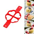 thumbnail image 4 of TopLLC Kitchen Gadgets, Kitchen Accessories, Kitchen Utensils, Kitchen Tool 4 Hole Omelette Maker Multi-functional 7-link Round Star Heart Shaped Pancake Maker Breakfast Baking Molds Omelette Mold, 4 of 6