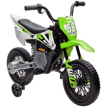 Qaba 12V Kids Motorcycle with Twist Grip Throttle, Rear Suspension, Green