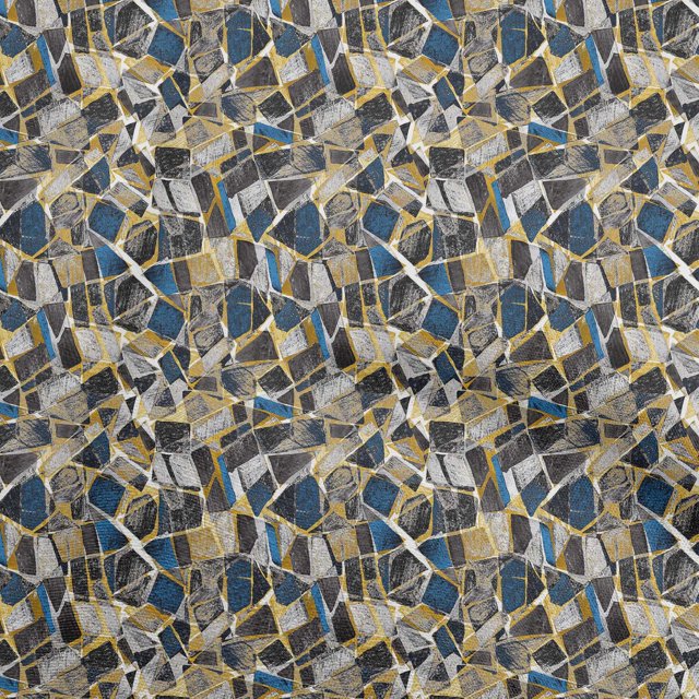 oneOone Rayon Teal Blue Fabric Abstract Geometric With Texture Craft Projects Decor Fabric Printed By The Yard 56 Inch Wide