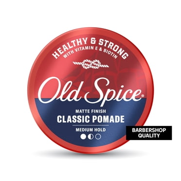 Old Spice Men'S Hair Styling Pomade, Low Shine, Healthier Fuller More Moisturized Hair, Medium Hold, 63G