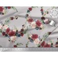 thumbnail image 3 of Soimoi Gray Rayon Fabric Ranunculus & Penoy Floral Print Print Fabric By the Yard 58 Inch Wide, 3 of 3