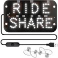 thumbnail image 2 of LED Light Sign For Car 7.5 X 4.5 Inch Windshield LED Car Sign With Suction Cups Text Led Light For Ride Driver, 2 of 2