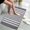 Grey, variant on TIMIFIS Bathroom Rugs Extra Thick Microfiber Striped Door Mat Non Slip Bathroom Kitchen Entry Rug Water Absorbent Floor Mat for Bathroom Kitchen Doorway Foot Mat Bath Mat