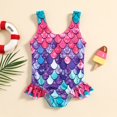 thumbnail image 1 of Girls Swimsuits One Piece Swimming Bathing Suit Quick Dry Hawaiian Ruffle Girls Bathing Suits Size 18-24 Months, 1 of 4