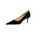 thumbnail image 1 of Woobling Womens Comfort Heels Work Comfort Pointed Toe Pumps Dress Shoes Green 5, 1 of 9