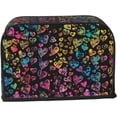 thumbnail image 2 of Toaster Cover 2 Slice Colorful Dustproof Bread Maker Cover Fingerprint Bakeware Protection Wide Slot Toaster Bag Reusable Kitchen Small Appliance Cover TC278, 2 of 6