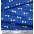 thumbnail image 3 of Soimoi Blue Cotton Duck Fabric Bow & Dots Print Fabric by Yard 56 Inch Wide, 3 of 5
