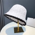 thumbnail image 4 of CSChome Fisherman Hat Women Winter Fisherman Hat - Color Matching Thick Soft Plush Foldable Bucket, 4 of 7