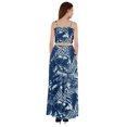 thumbnail image 4 of Bimba Ensemble Coordonné 2 Pcs Robe Aguichant de Plage et de Fête pour Femmes, Haut Court Imprimé Smocké et Jupe Longue, 4 of 7