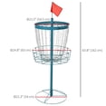 thumbnail image 3 of Soozier 24-Chain Practice Basket for Disc Golf Target Stand Navy Blue, 3 of 9