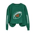 thumbnail image 3 of Meichang Chandail de Football pour Femmes, Coupe Ample, Manches Longues, Col Ras du Cou, Chandails Graphiques, Coupe Ample, Automne Hiver, Chandail à Enfiler Décontracté, Vêtements pour le Dimanche Jour de Match, 3 of 5