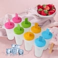 thumbnail image 4 of DIY Plastic Popsicle Molds Set | Eight Colorful Mini Square Ice Cream Makers with Lids | Spill-Proof Freezer Ice Pop Tray | Food-Grade DIY Snow Cone Molds | Easy Clean | 8-Pack | Kids &, 4 of 7