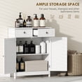 thumbnail image 4 of kleankin Bathroom Storage Cabinet with 2 Doors, 2 Drawers, Adjustable Shelf, 4 of 10