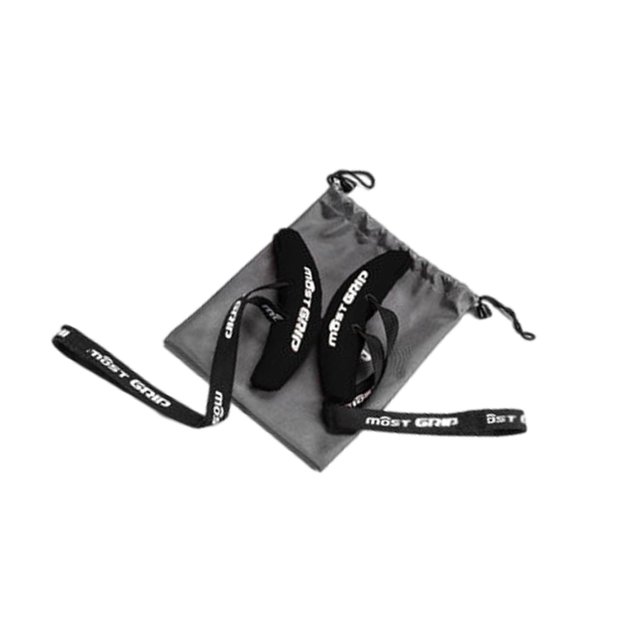 facefd TPE Arc Grip Fitness Band Handle for exercise and pull-up strength training in black. Includes a pair of ergonomic handles made from non-slip textured TPE material, designed for maximum grip and comfort. Handles are super wide to accommodate all hand sizes, with nylon straps for durability. Ideal for resistance bands and strength training accessories. Comes with a drawstring storage pouch.
